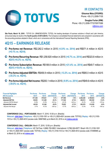 Thumbnail TOTVS Quarterly Report 2015-q4