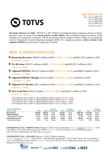 Thumbnail TOTVS Quarterly Report 2019-q4