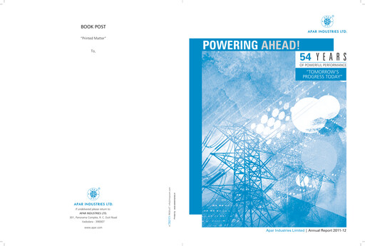 Thumbnail Apar Industries Annual Report 2011-2012