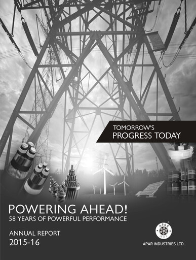 Thumbnail Apar Industries Annual Report 2015-2016