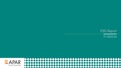 Thumbnail Apar Industries ESG Report 2023-2024