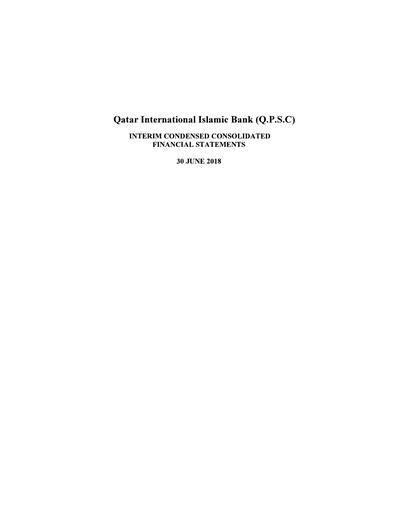Thumbnail Qatar International Islamic Bank Financial Statement 2018-h1