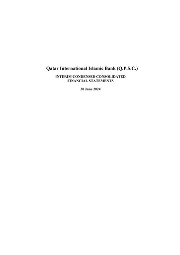 Thumbnail Qatar International Islamic Bank Financial Statement 2024-h1