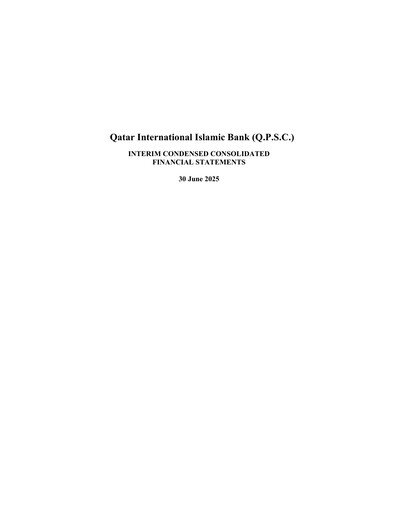 Thumbnail Qatar International Islamic Bank Financial Statement 2025-h1
