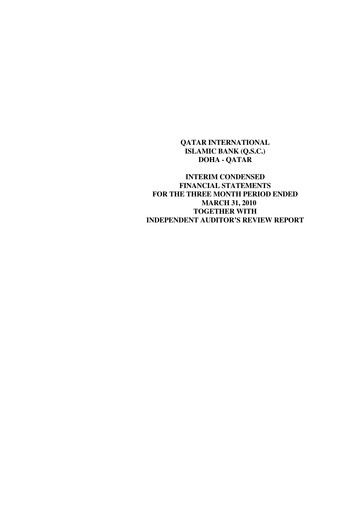 Thumbnail Qatar International Islamic Bank Quarterly Report 2010-q1