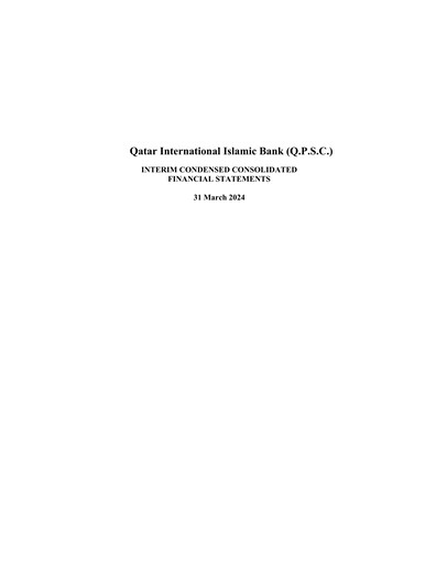 Thumbnail Qatar International Islamic Bank Quarterly Report 2024-q1