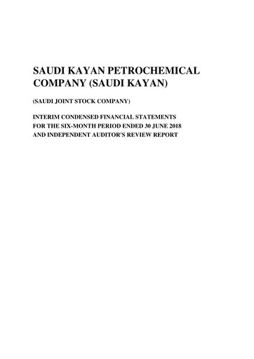 Thumbnail Saudi Kayan Petrochemical Company Financial Statement 2018-h1