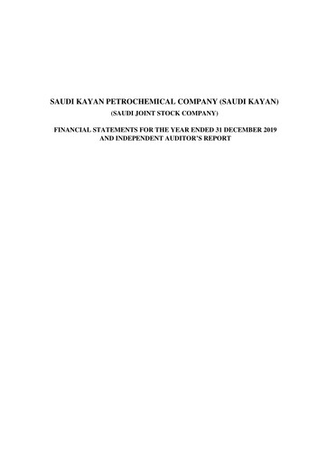 Thumbnail Saudi Kayan Petrochemical Company Financial Statement 2019