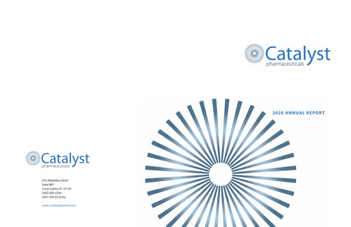 Thumbnail Catalyst Pharmaceuticals Annual Report 2020