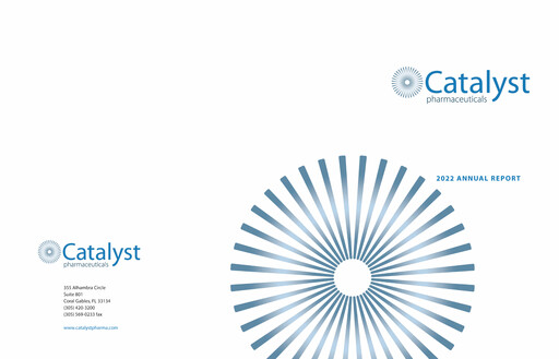 Thumbnail Catalyst Pharmaceuticals Annual Report 2022