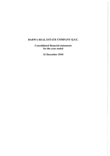 Thumbnail Barwa Real Estate Company Financial Statement 2010