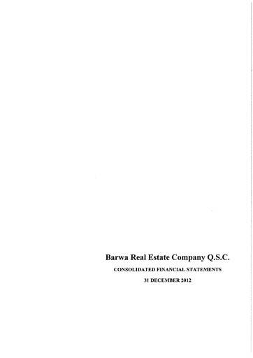Thumbnail Barwa Real Estate Company Financial Statement 2012
