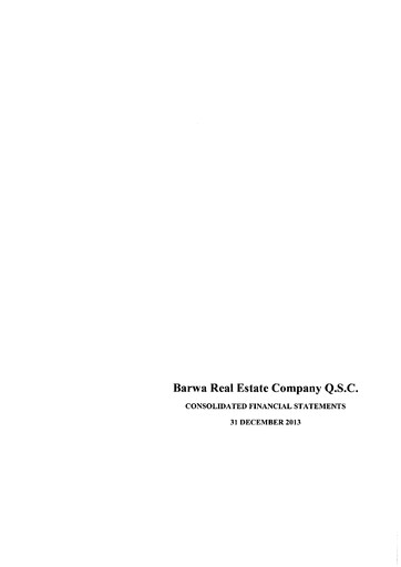 Thumbnail Barwa Real Estate Company Financial Statement 2013