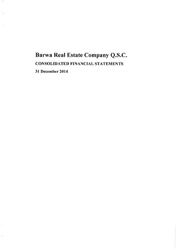 Thumbnail Barwa Real Estate Company Financial Statement 2014