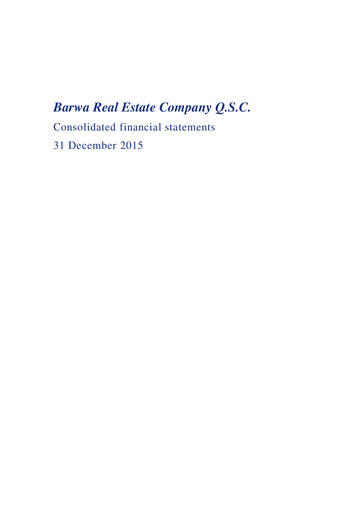 Thumbnail Barwa Real Estate Company Financial Statement 2015