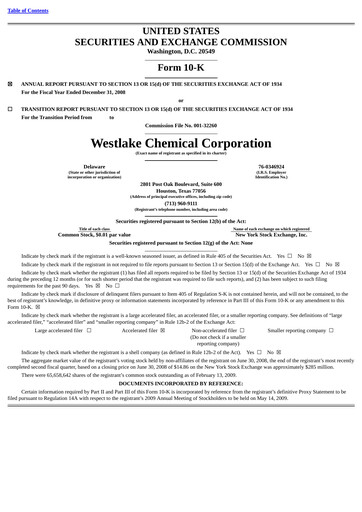 Thumbnail Westlake Corporation
 Annual Report 2008