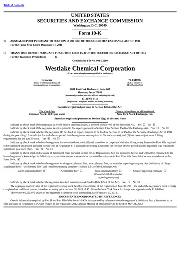 Thumbnail Westlake Corporation
 Annual Report 2011
