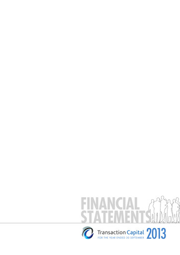 Thumbnail Transaction Capital Financial Statement 2013
