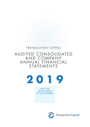 Thumbnail Transaction Capital Financial Statement 2019