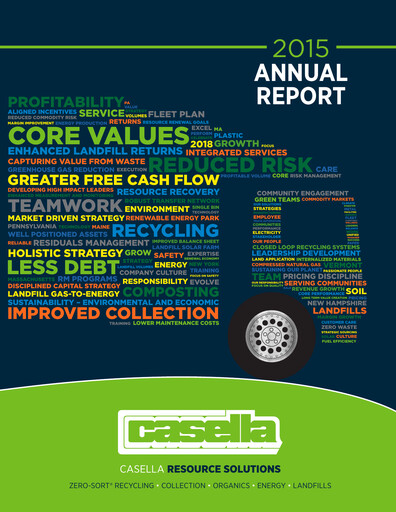 Thumbnail Casella Waste Systems
 Annual Report 2015