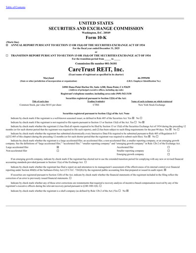 Thumbnail CareTrust REIT
 Annual Report 2025