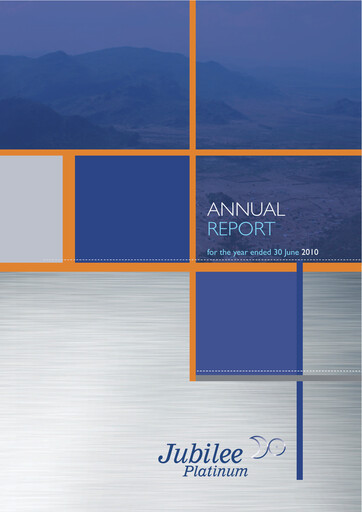 Miniature Jubilee Metals Group Rapport annuel fy2010