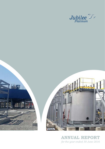 Miniature Jubilee Metals Group Rapport annuel fy2016