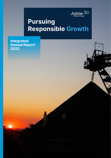 Miniature Jubilee Metals Group Rapport annuel fy2022