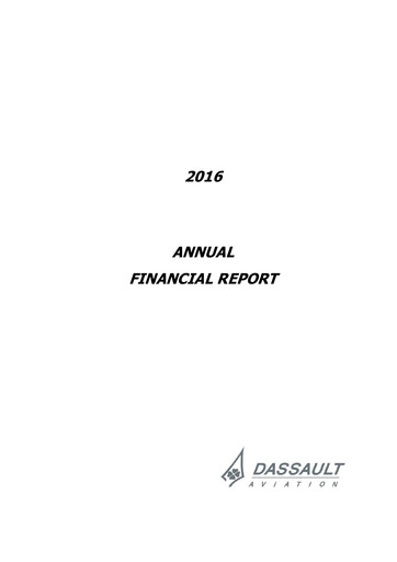 Thumbnail Dassault Aviation Financial Report 2016