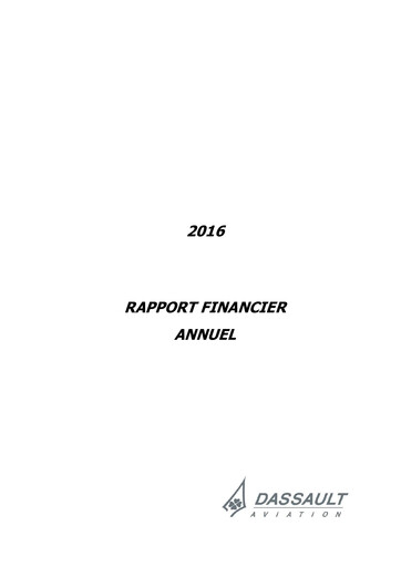 Thumbnail Dassault Aviation Financial Report 2016