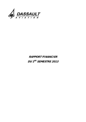 Thumbnail Dassault Aviation Half-year Report 2013-h1