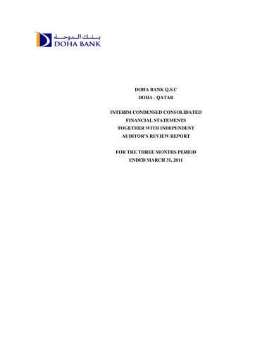 Thumbnail Doha Bank Quarterly Report 2011-q1