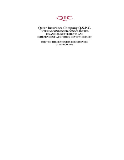 Thumbnail Qatar Insurance Company Quarterly Report 2026-q1
