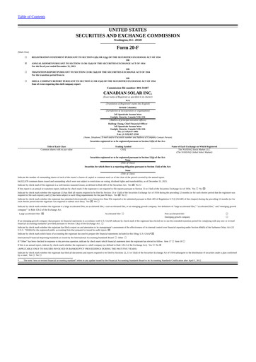 Thumbnail Canadian Solar
 Annual Report 2021