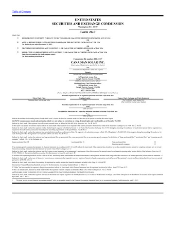 Thumbnail Canadian Solar
 Annual Report 2023