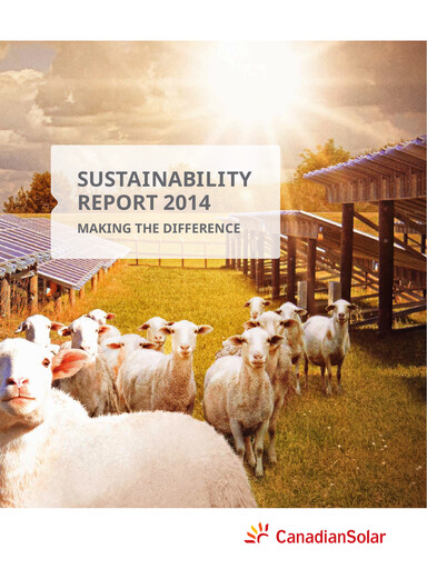 Vorschaubild Canadian Solar
 Nachhaltigkeitsbericht 2014