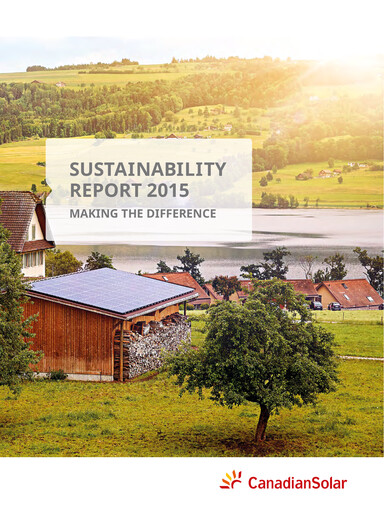 Vorschaubild Canadian Solar
 Nachhaltigkeitsbericht 2015