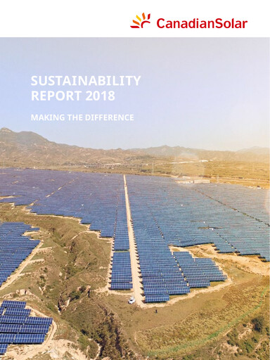 Thumbnail Canadian Solar
 Sustainability Report 2018