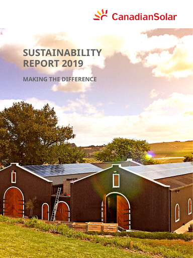 Thumbnail Canadian Solar
 Sustainability Report 2019