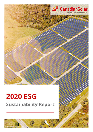 Thumbnail Canadian Solar
 Sustainability Report 2020
