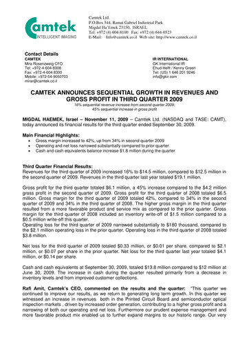 Thumbnail Camtek Quarterly Report 2009-q3