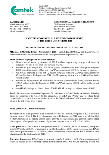 Thumbnail Camtek Quarterly Report 2011-q3