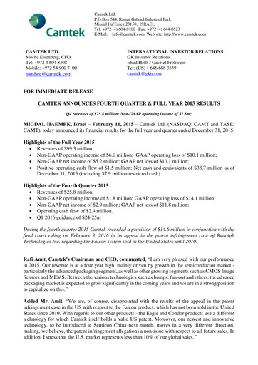 Thumbnail Camtek Quarterly Report 2015-q4
