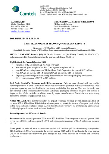 Thumbnail Camtek Quarterly Report 2016-q2