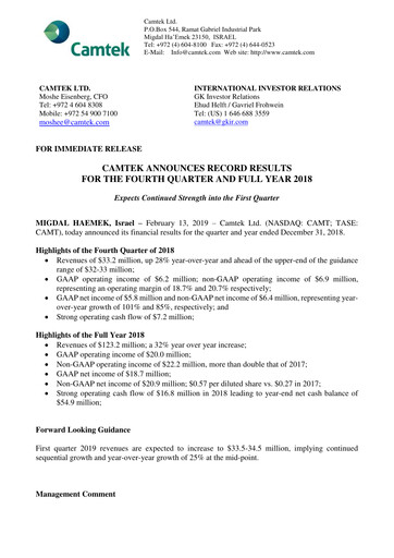 Thumbnail Camtek Quarterly Report 2018-q4