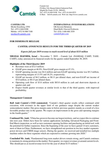Thumbnail Camtek Quarterly Report 2019-q3
