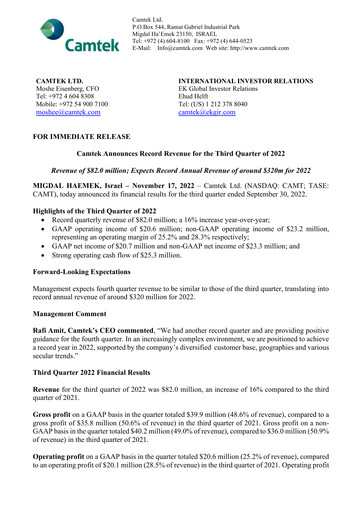 Thumbnail Camtek Quarterly Report 2022-q3