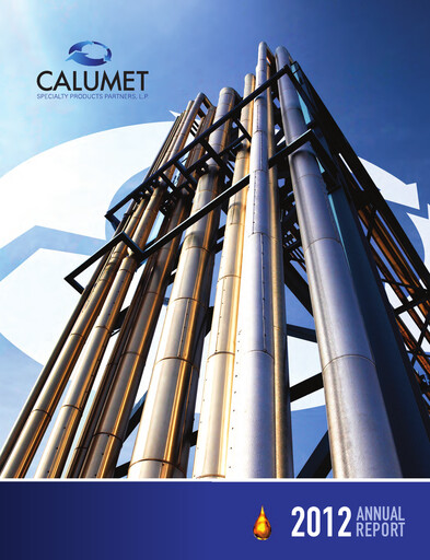Thumbnail Calumet, Inc. Annual Report 2012