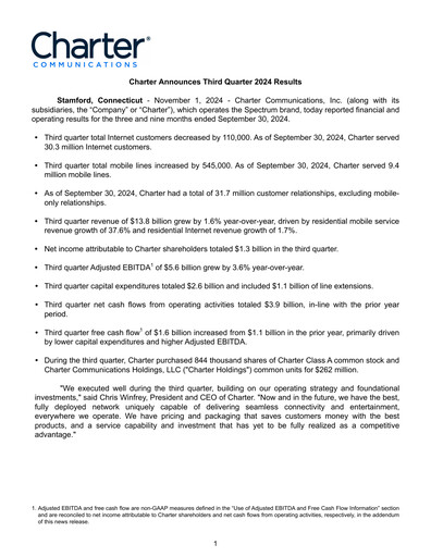 Thumbnail Charter Communications Quarterly Report 2024-q3