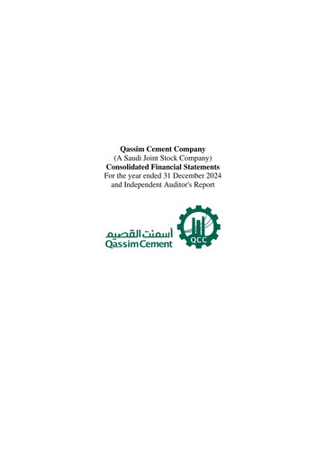 Thumbnail Qassim Cement Company Financial Statement 2024